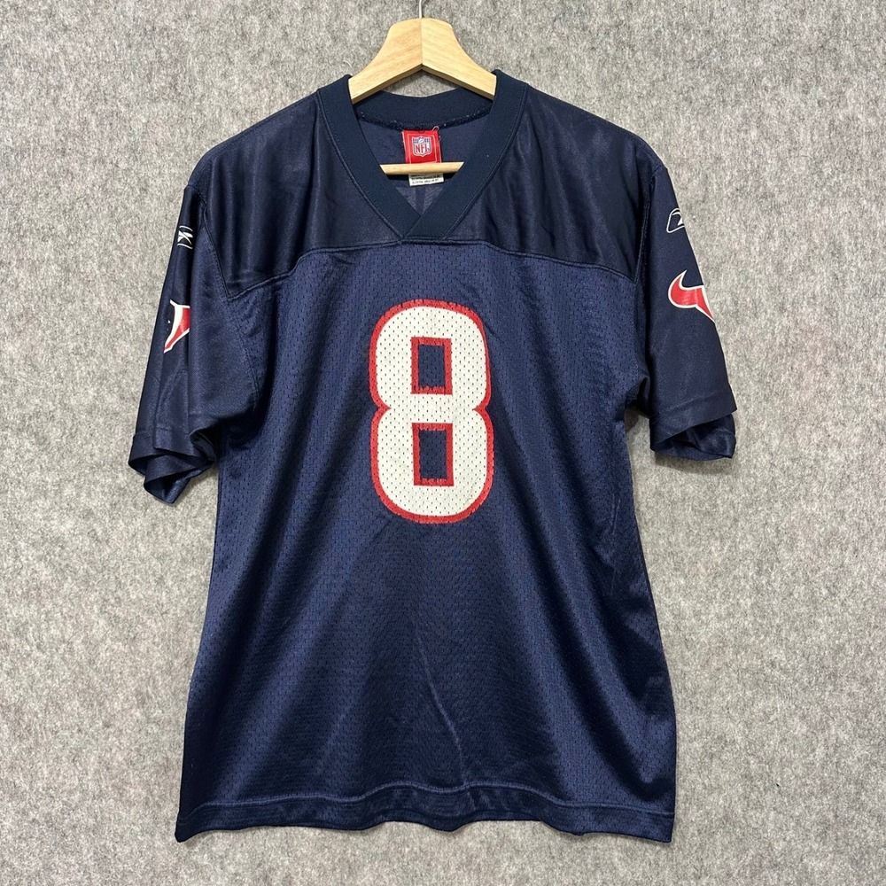 Reebok Houston Texans David Carr 8 NFL Jersey Kids XL 18-20 Blue Mesh Football